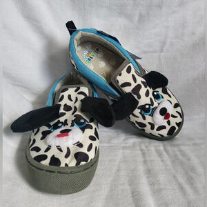 NWT Build-A-Bear Workshop Dalmatian Embroidered Puppy Slip-On Shoes‎ Size 11